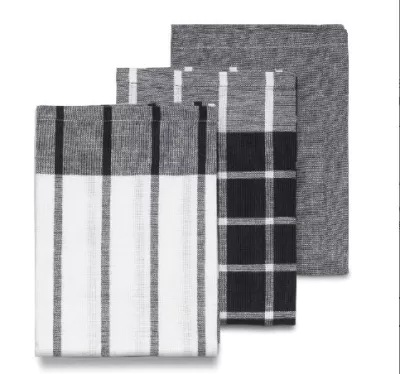 KELA-Zestaw ścierek kuchennych 3el. czarne Pasado
