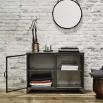Kredens DOWNTOWN metalowy niski w kolorze czarnym Nordal - 2