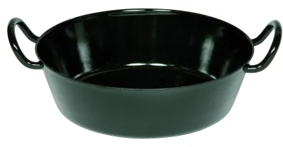 Patelnia głęboka ceramiczna 34 cm czarna do kotletów Riess CLASSIC Schwarzemaille