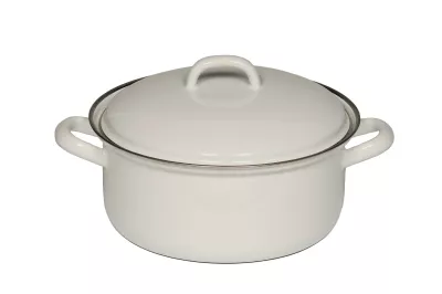 Garnek emaliowany 1,5l biały Riess Classic