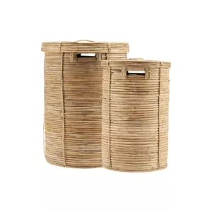 Kosz na pranie z pokrywką Chaka House Doctor, zestaw 2 sztuk