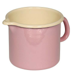 Różowy kubek z dzióbkiem emaliowany 1 l Riess Pastell - 2