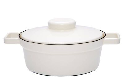 Garnek emaliowany 2l Aromapots biały 24 cm niski Riess