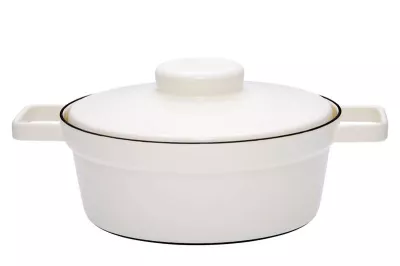 Garnek emaliowany 2l Aromapots biały 24 cm niski Riess