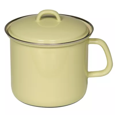 Garnek żółtozielony emaliowany 2 l Riess Pastell