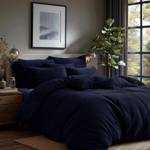 Pościel frotte ciemny granat 9/200x220