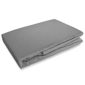 Prześcieradło flanela z gumką SZARY/120x200