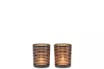 Dekoracyjne brązowe szklane lampiony S - zestaw 2 szt. - 3