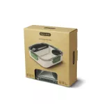 BB-Lunch box kwadratowy, oliwkowy - 4