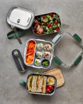 BB-Lunch box kwadratowy, oliwkowy - 6