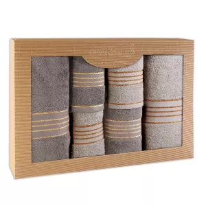 Ręcznik D Bawełna 100% Tiwano Popiel + Grafit (P) 2x30x50+2x50x90+2x70x140 kpl.