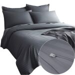 Pościel satyna bawełniana CIZGILI ANTHRACITE/140x200+1posz. 70x80 EXCLUSIVE - 2