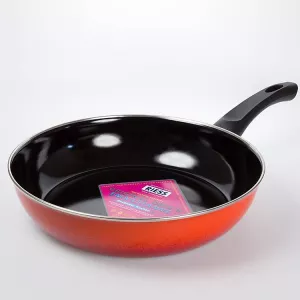 Patelnia ceramiczna z POKRYWKĄ 28 cm pomarańczowa Riess Corall