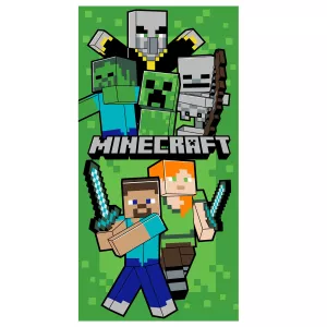 Ręcznik bawełniany 70x140 Minecraft zielony