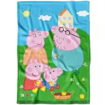 Koc polarowy 150x200 Świnka Peppa (coral) - 4