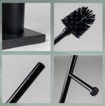 KELA-Stojak WC+szczotka toaletowa czarny Devin - 2