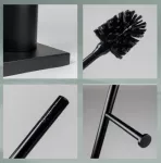 KELA-Stojak WC+szczotka toaletowa czarny Devin - 2