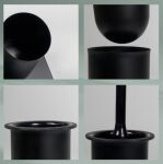 KELA-Stojak WC+szczotka toaletowa czarny Devin - 3