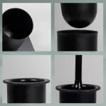 KELA-Stojak WC+szczotka toaletowa czarny Devin - 3