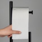 KELA-Stojak WC+szczotka toaletowa czarny Devin - 4