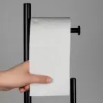 KELA-Stojak WC+szczotka toaletowa czarny Devin - 4