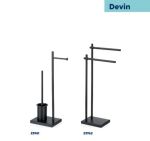 KELA-Stojak WC+szczotka toaletowa czarny Devin - 7