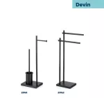 KELA-Stojak WC+szczotka toaletowa czarny Devin - 7