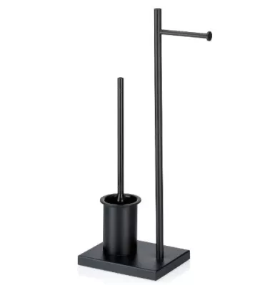 KELA-Stojak WC+szczotka toaletowa czarny Devin