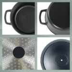 KELA-Garnek żeliwny emaliowany 3,8 l czarny Calido - 3