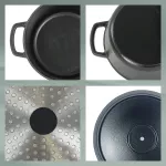 KELA-Garnek żeliwny emaliowany 3,8 l czarny Calido - 3