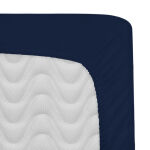 Prześcieradło satyna bawełniana z gumką ciemny granat 026/200x220 - 3