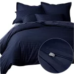 Pościel satyna bawełniana CIZGILI NAVY BLUE/220X200 EXCLUSIVE - 2
