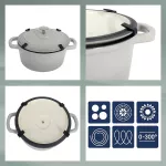 KELA-Naczynie żeliwne 2,5 l okrągłe j.szare Calido - 4