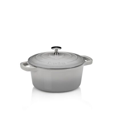 KELA-Naczynie żeliwne 2,5 l okrągłe j.szare Calido