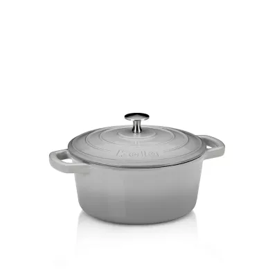 KELA-Naczynie żeliwne 2,5 l okrągłe j.szare Calido