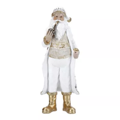 T-Św. Mikołaj palący fajkę biały 30cm MerryMoments