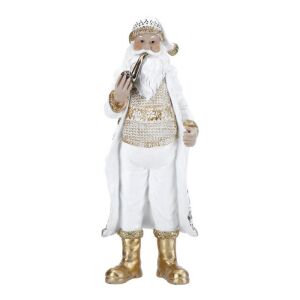 T-Św. Mikołaj palący fajkę biały 30cm MerryMoments