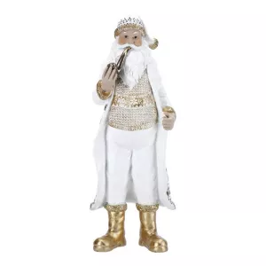 T-Św. Mikołaj palący fajkę biały 30cm MerryMoments