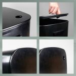 KELA-Kosz na pranie z siedziskiem 60l.czarnyMalaga - 3