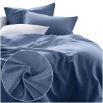Pościel satyna bawełniana NIEBIESKI 009/180x200 - 2