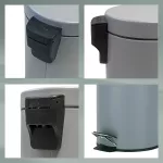 KELA-Kosz na śmieci 3 l stalowy Dusty - 3