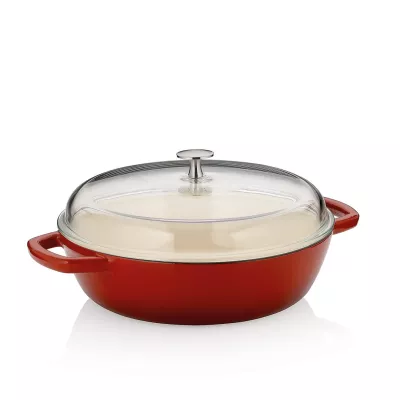 KELA-Naczynie 3,8l +wysoka pokrywka czerwoneCalido