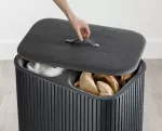 JJ-Kosz na pranie 90l bambus czarny Tota Twin Luxe - 8