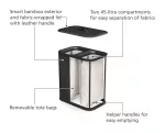 JJ-Kosz na pranie 90l bambus czarny Tota Twin Luxe - 20