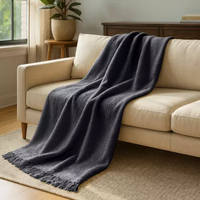 Koc T Bawełniany/BA900/150x200 antracyt