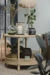 Okrągły stolik rattanowy z półką Ib Laursen - 9