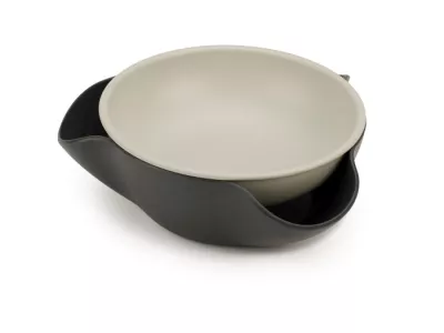 JJ-Podwójne naczynie do przekąsek Double-Dish szar