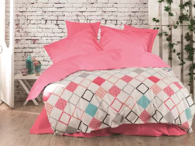 Pościel bawełniana SION FUCHSIA/160x200 COTTONLOVE EXCLUSIVE (promocja)
