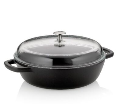 KELA-Naczynie 3,8l z wysoką pokrywką czarneCalido