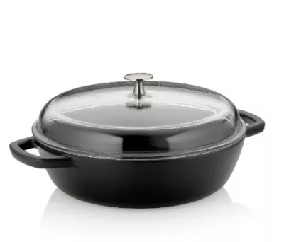 KELA-Naczynie 3,8l z wysoką pokrywką czarneCalido